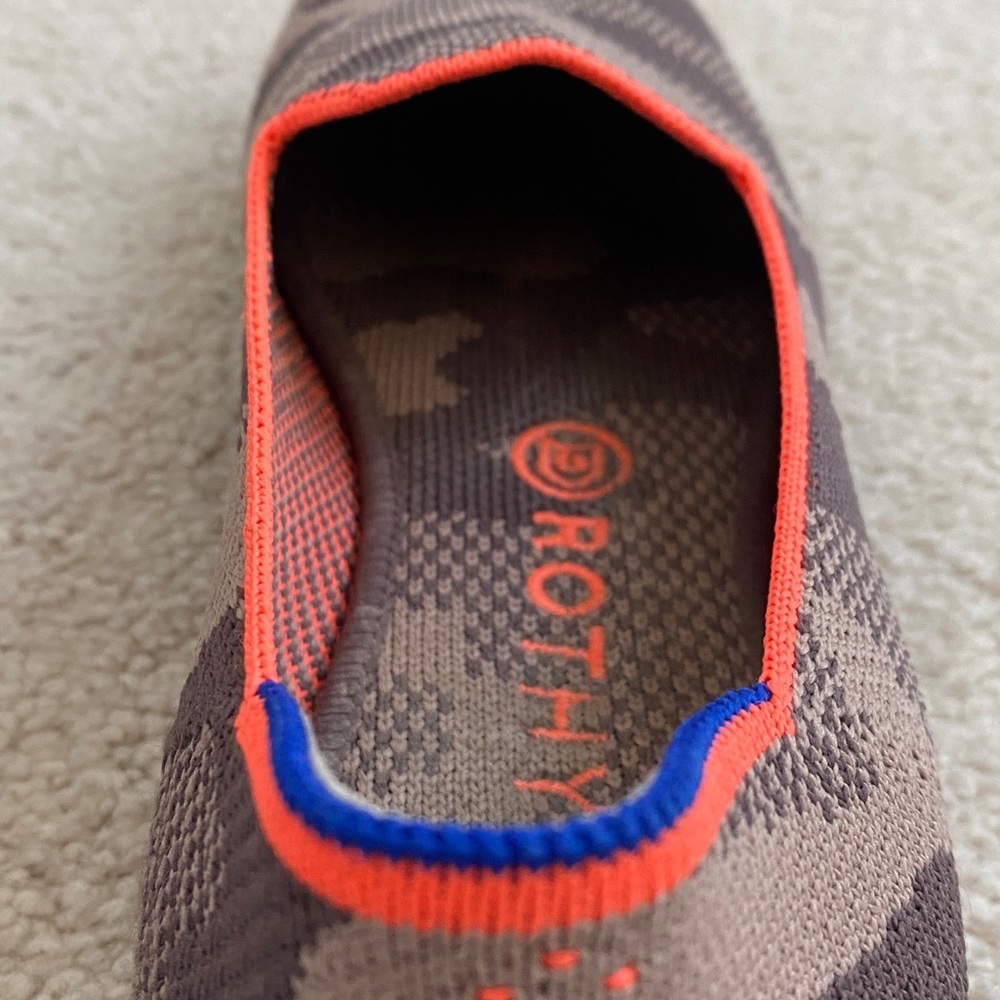 Rothy's Brown and Tan Camouflage Flats, Like New - Picture 11 of 13